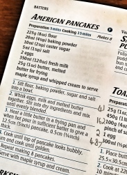 Dairy cookbook pancake recipe